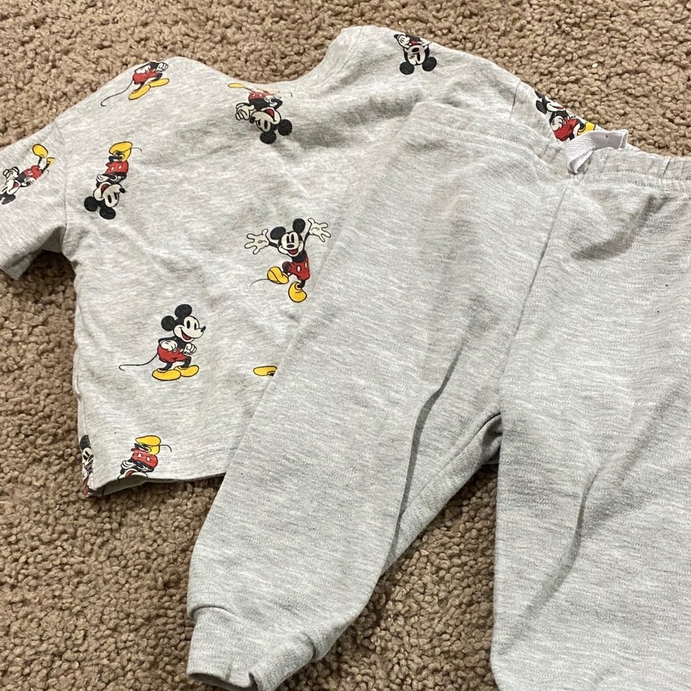 Gray Mickey Mouse Toddler Outfit